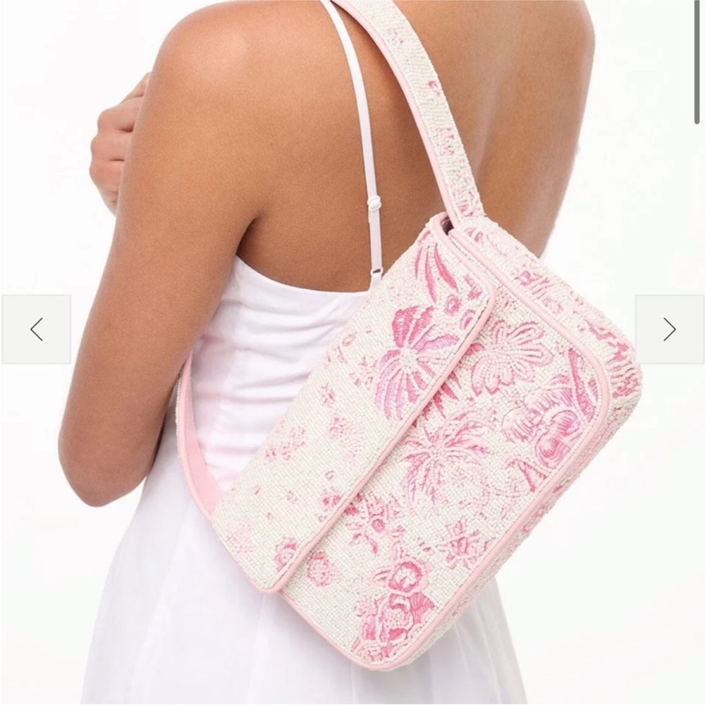 STAUD Tommy Beaded Bag Cherry Blossom Toile - Picture 2 of 9